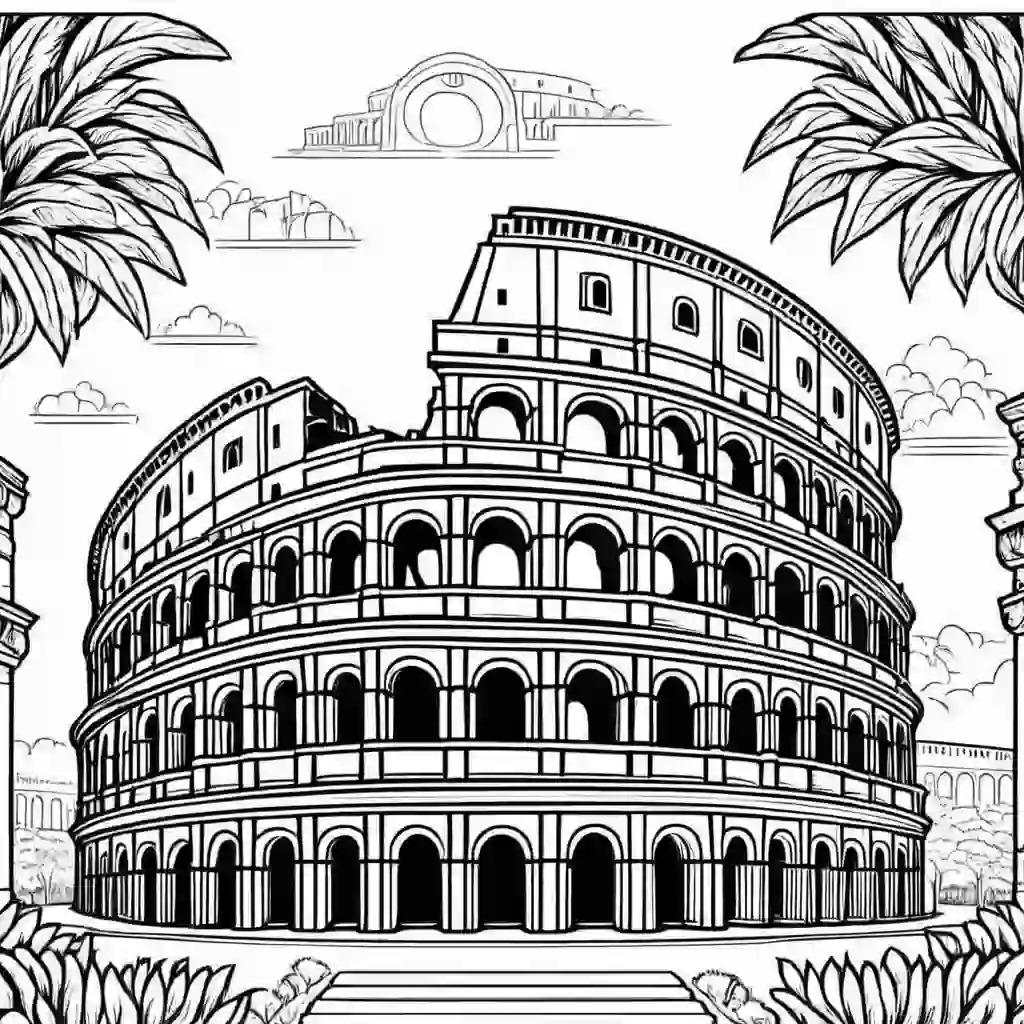 The Colosseum coloring pages